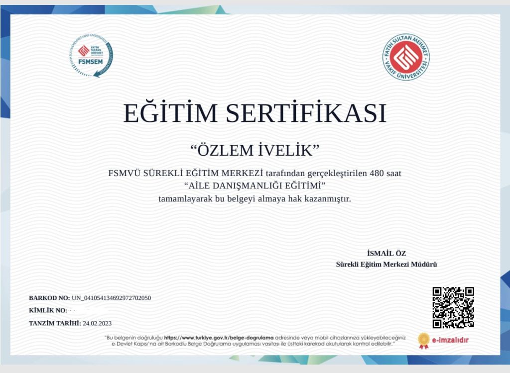 Sertifika 1